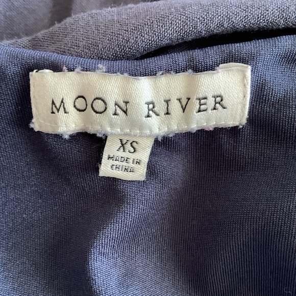 Moon River Blue Halter Maxi Sundress - Picture 4 of 5